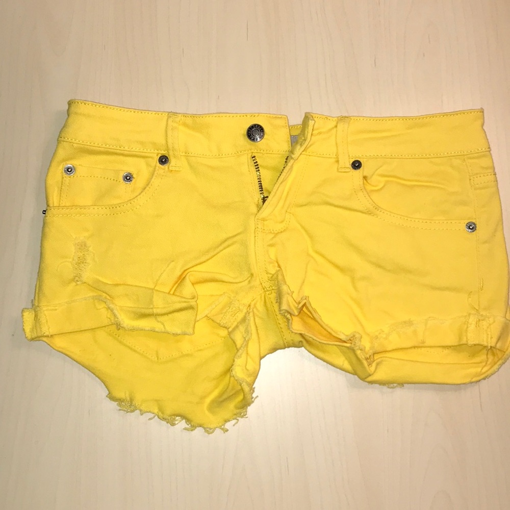 Yellow Jean Shorts